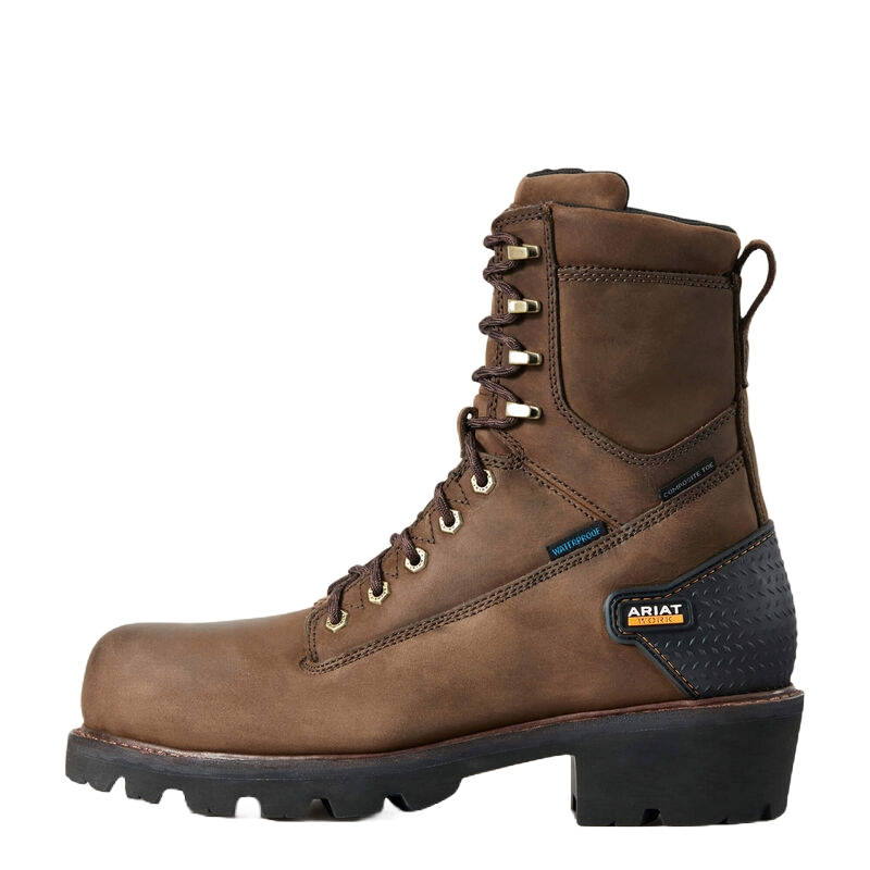 Ariat Powerline 8" Waterproof Composite Toe Work Boot from Columbia Safety